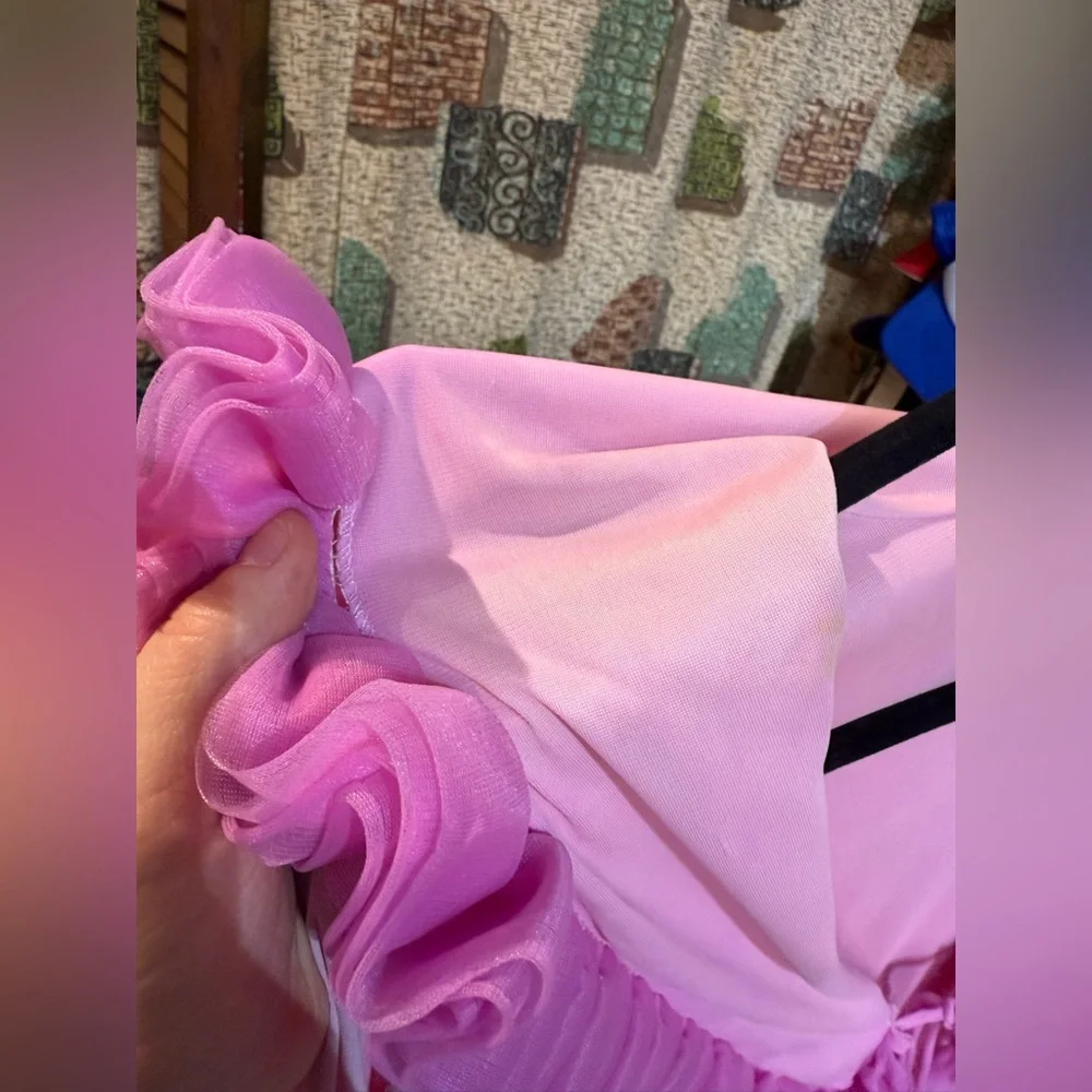 Vintage 1960s RARE Pink Ruffled Loungewear Jumpsuit